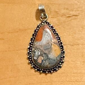 Beautiful Magliano Jasper Teardrop Pendant Necklace